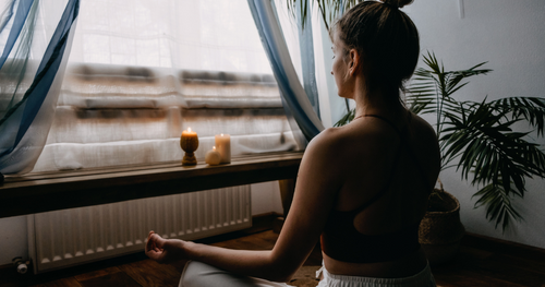 woman meditating
