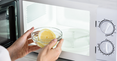 Lemon microwave cleaning hack