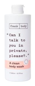 Frank Body “Can I talk to you in private, please?.” Intimate Washes